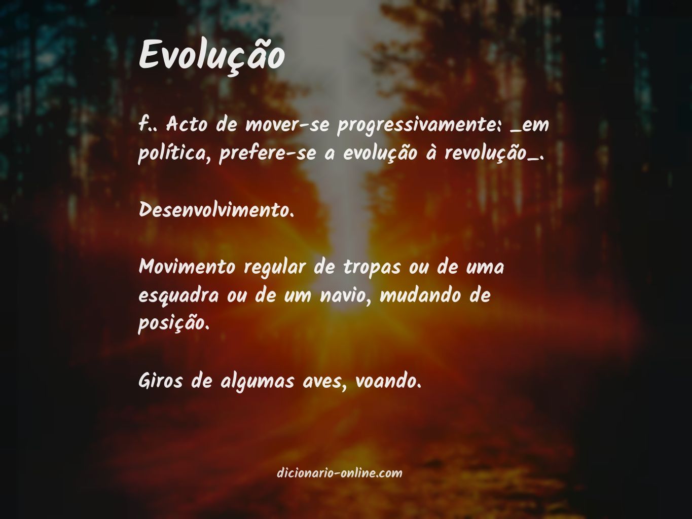 Significado de evolução