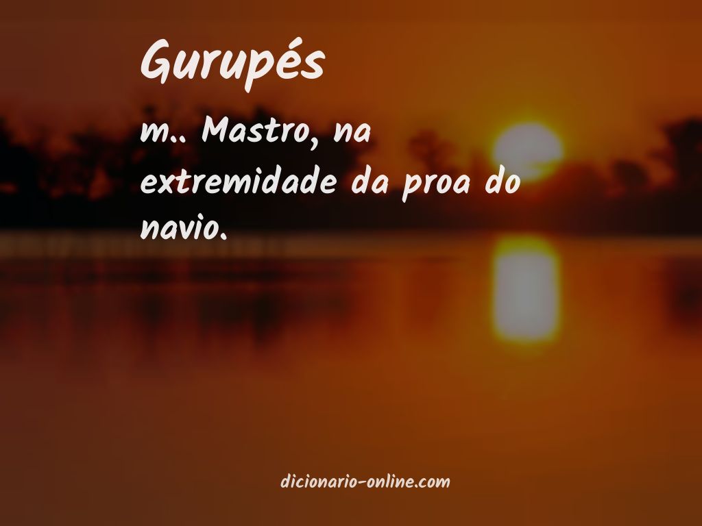 Significado de gurupés