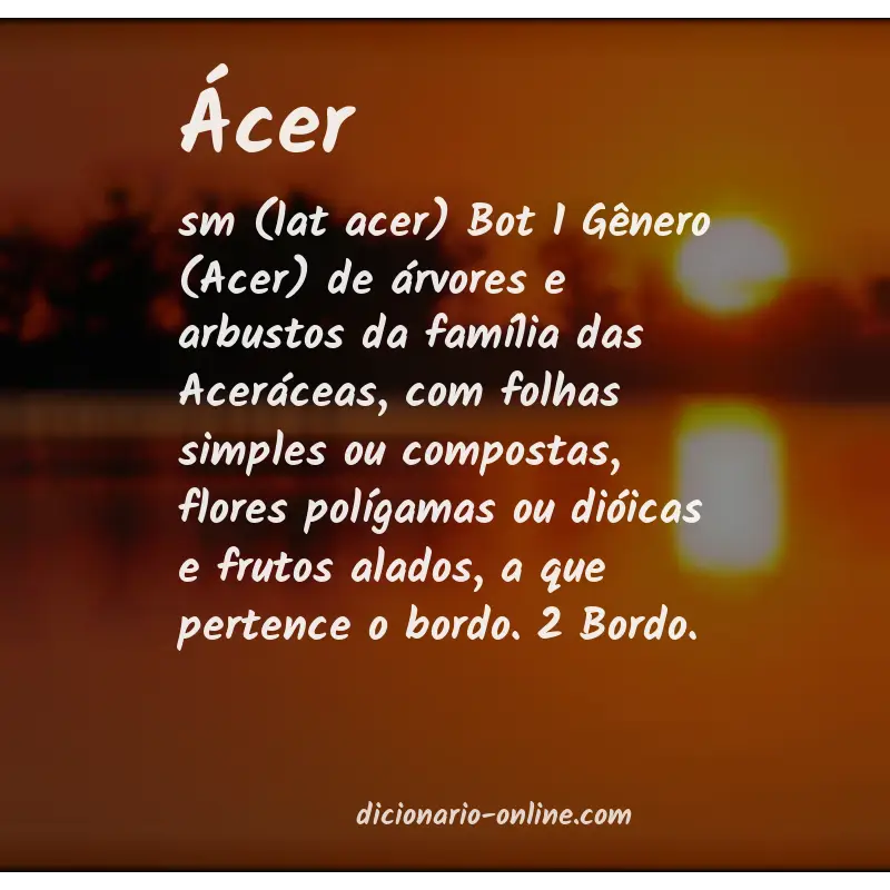 Significado de ácer