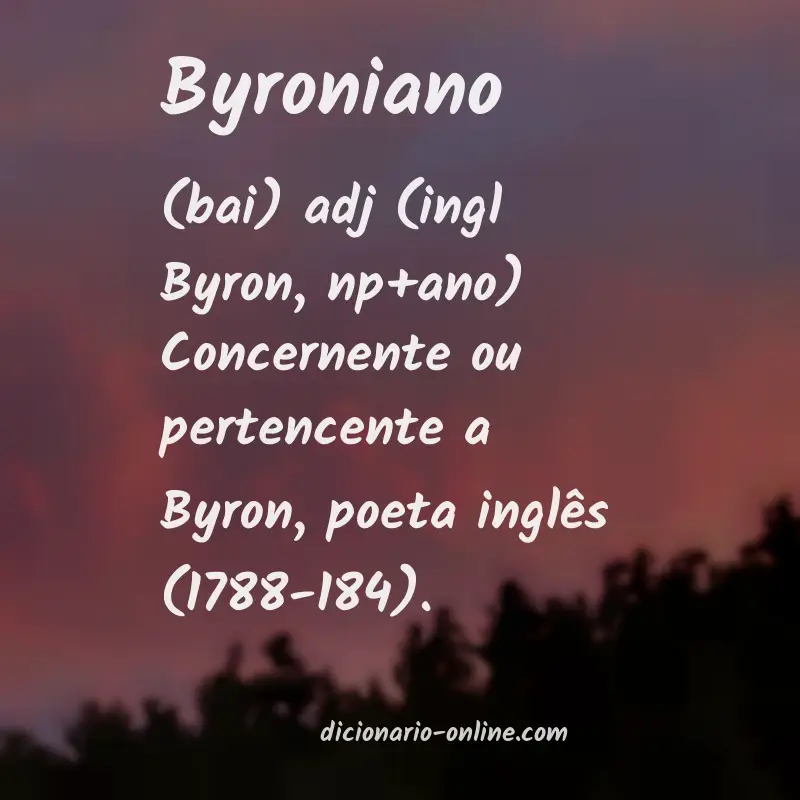 Significado de byroniano