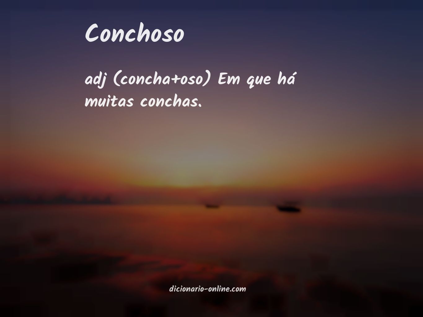 Significado de conchoso