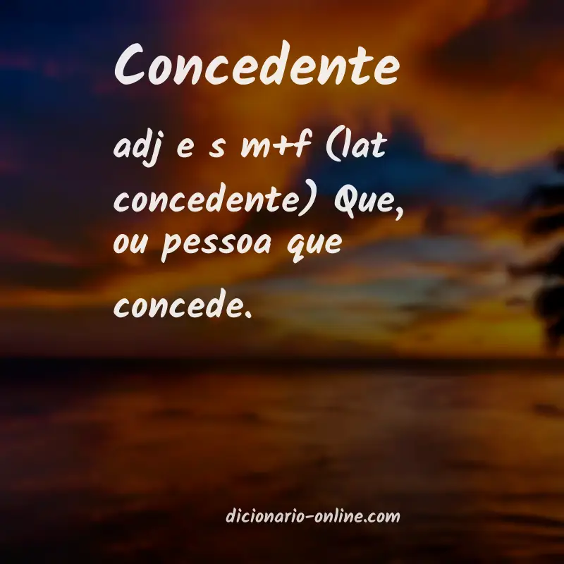 Significado de concedente