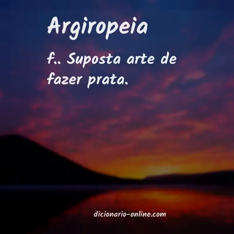 Significado de argiropeia