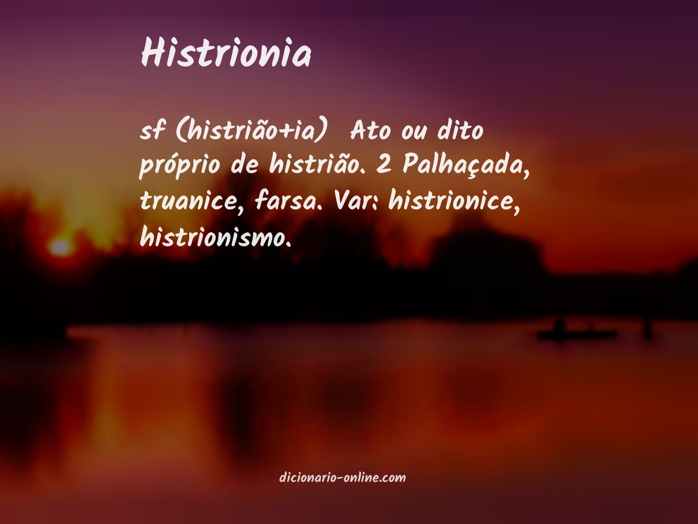 Significado de histrionia