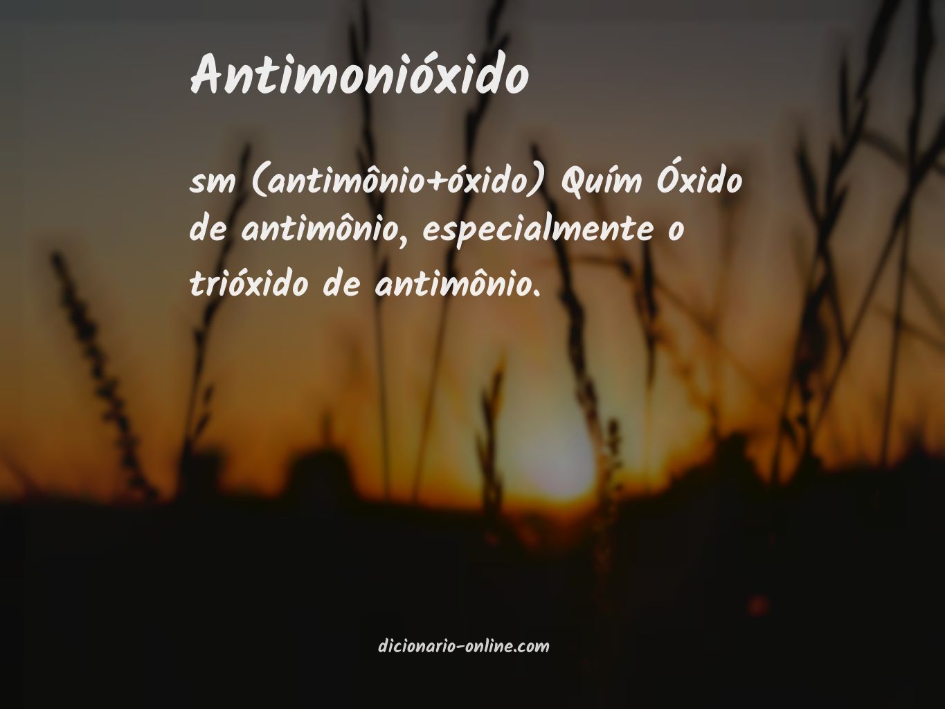 Significado de antimonióxido