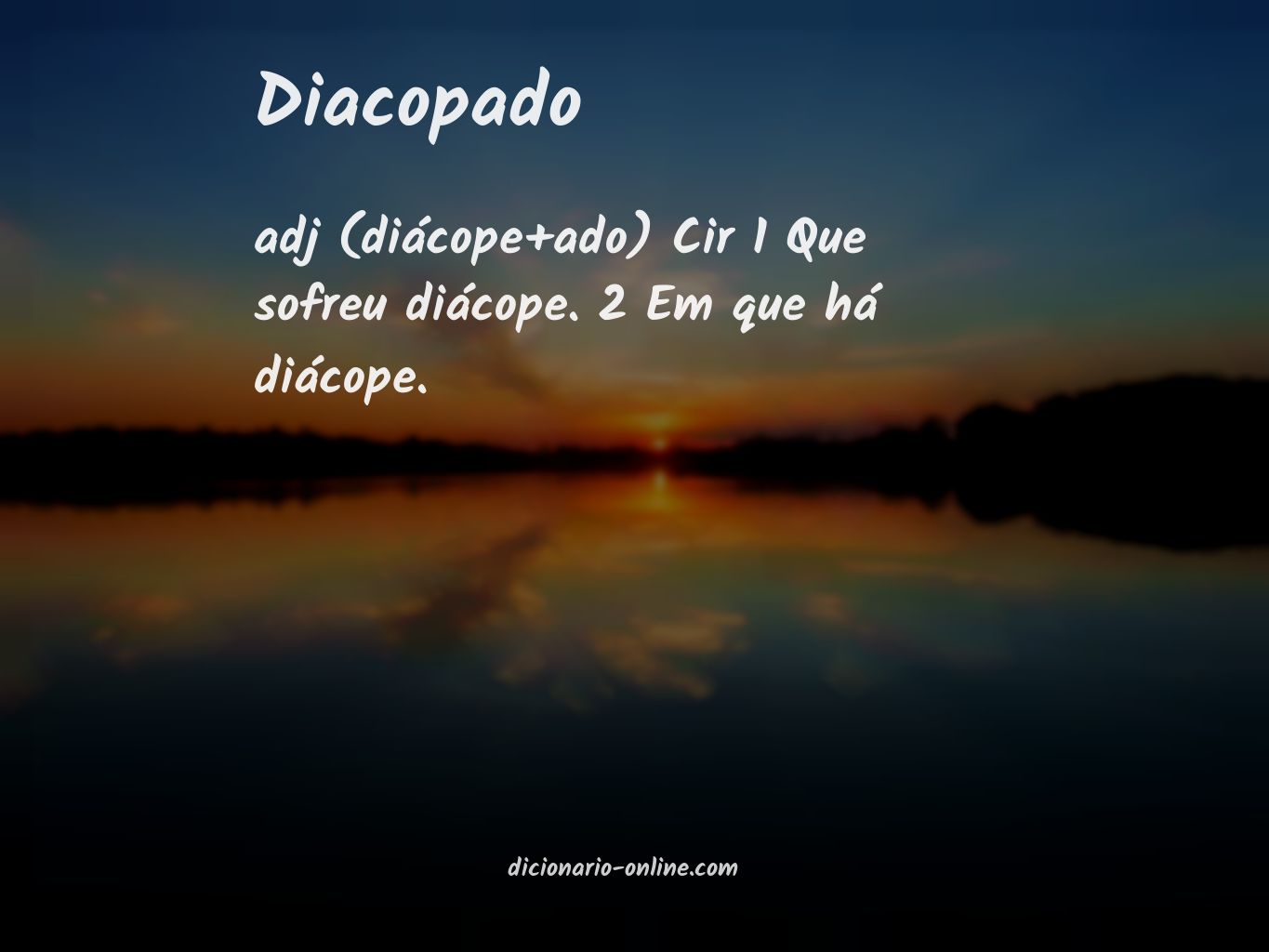 Significado de diacopado