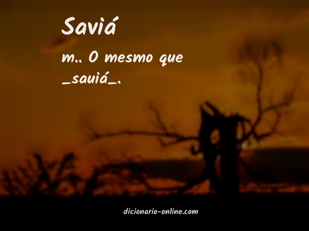 Significado de saviá