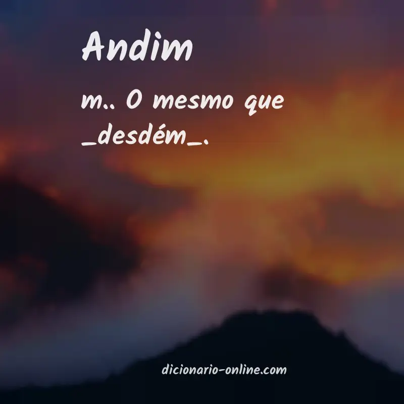 Significado de andim
