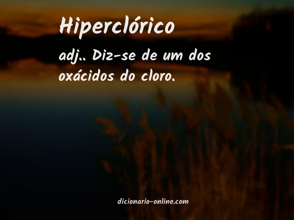 Significado de hiperclórico