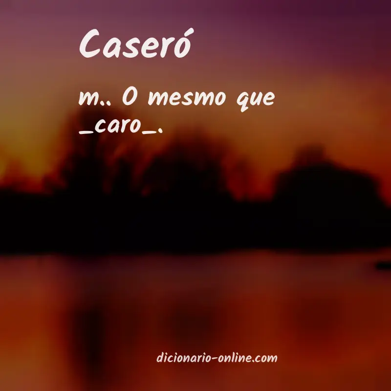 Significado de caseró