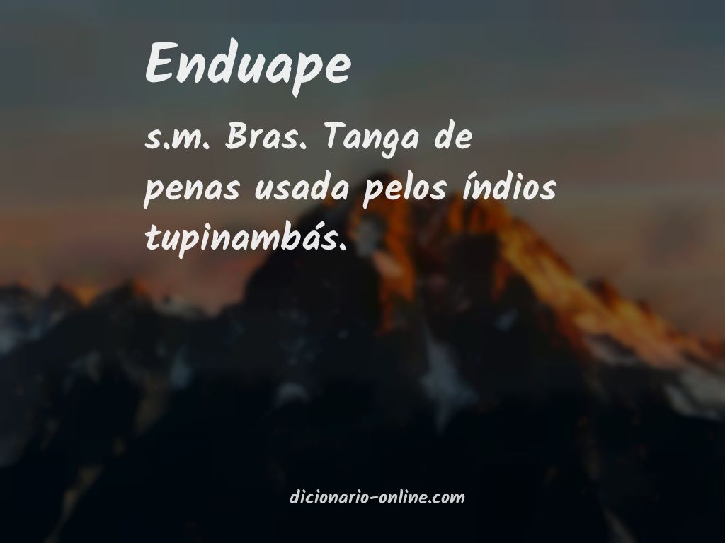 Significado de enduape