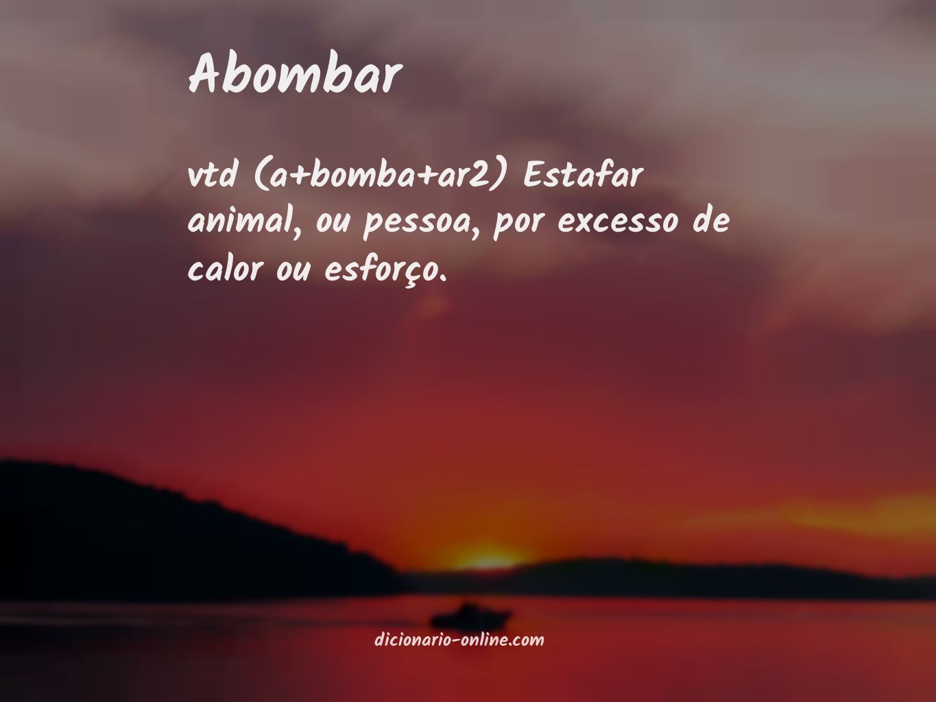 Significado de abombar