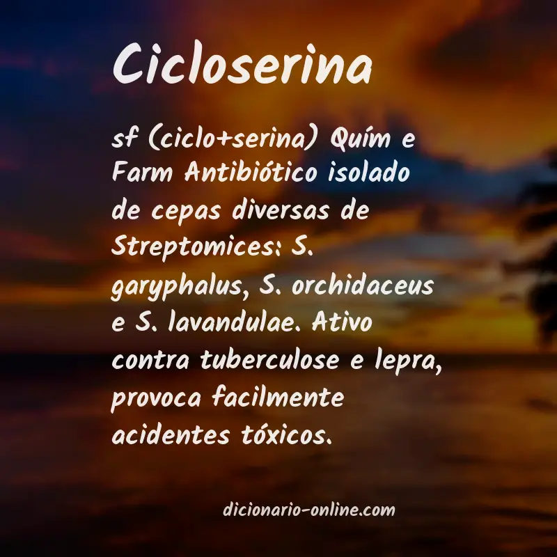 Significado de cicloserina