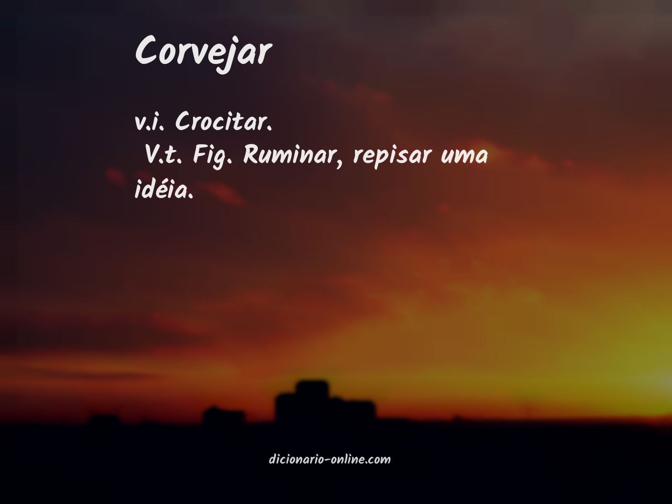 Significado de corvejar