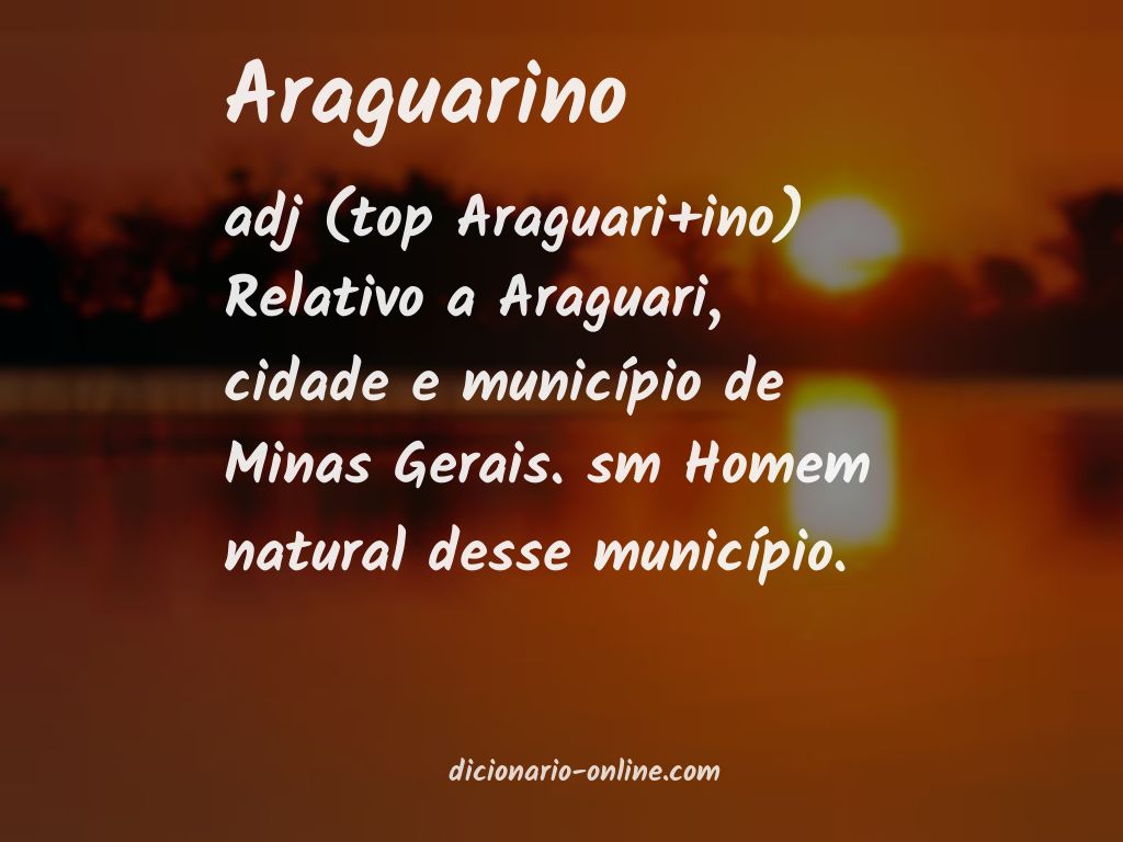 Significado de araguarino