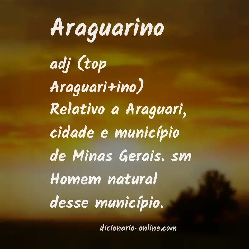 Significado de araguarino