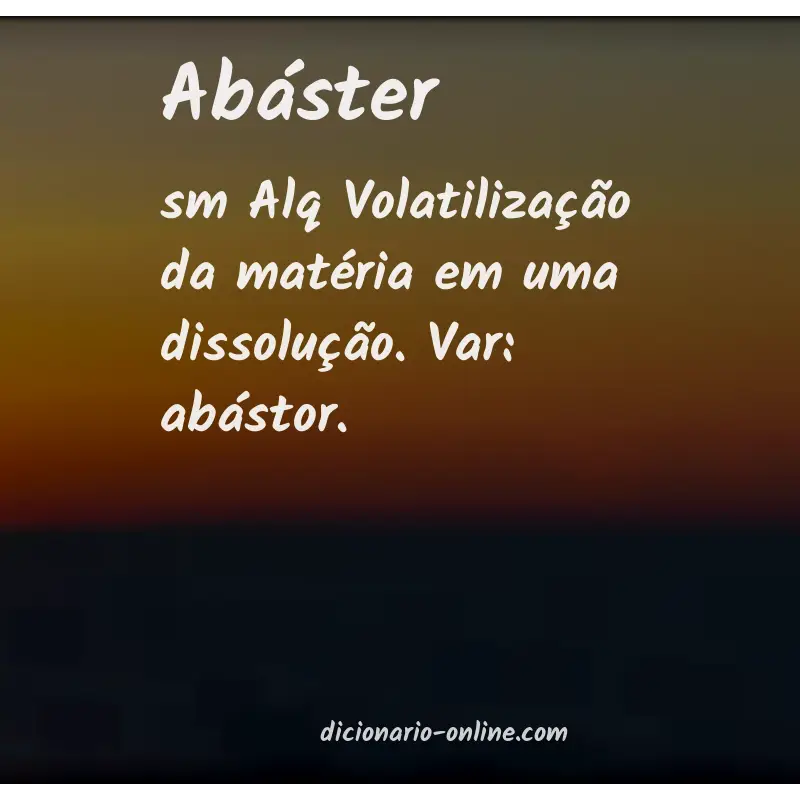Significado de abáster