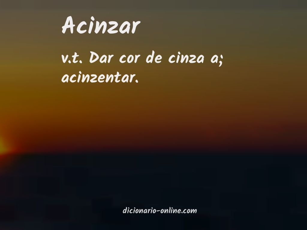 Significado de acinzar