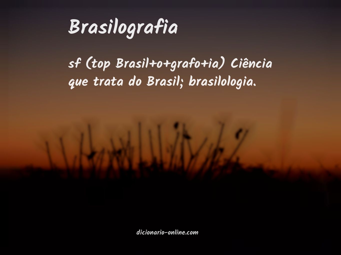Significado de brasilografia