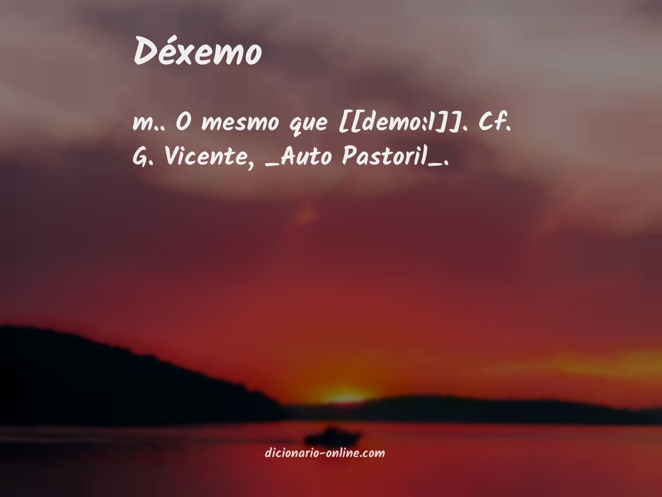 Significado de déxemo