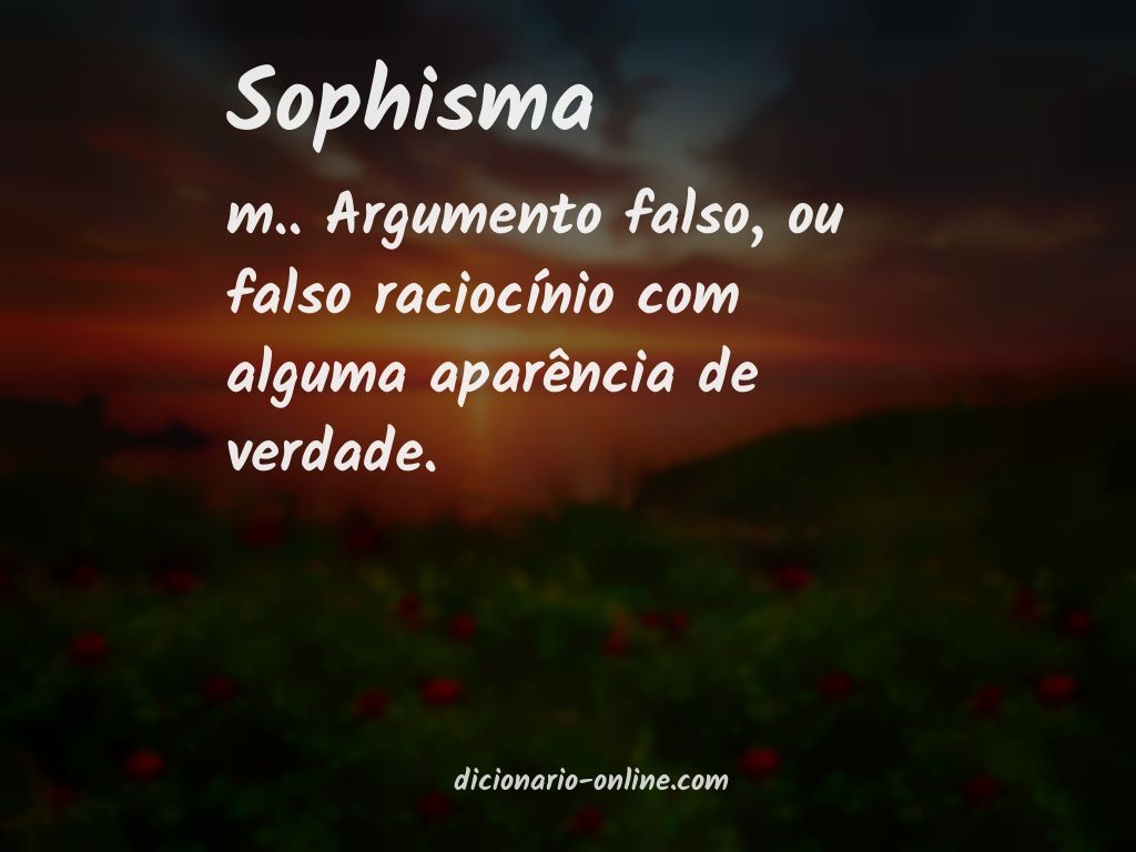 Significado de sophisma