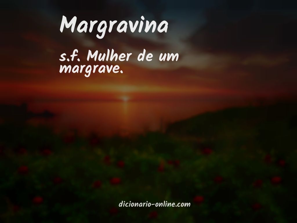 Significado de margravina