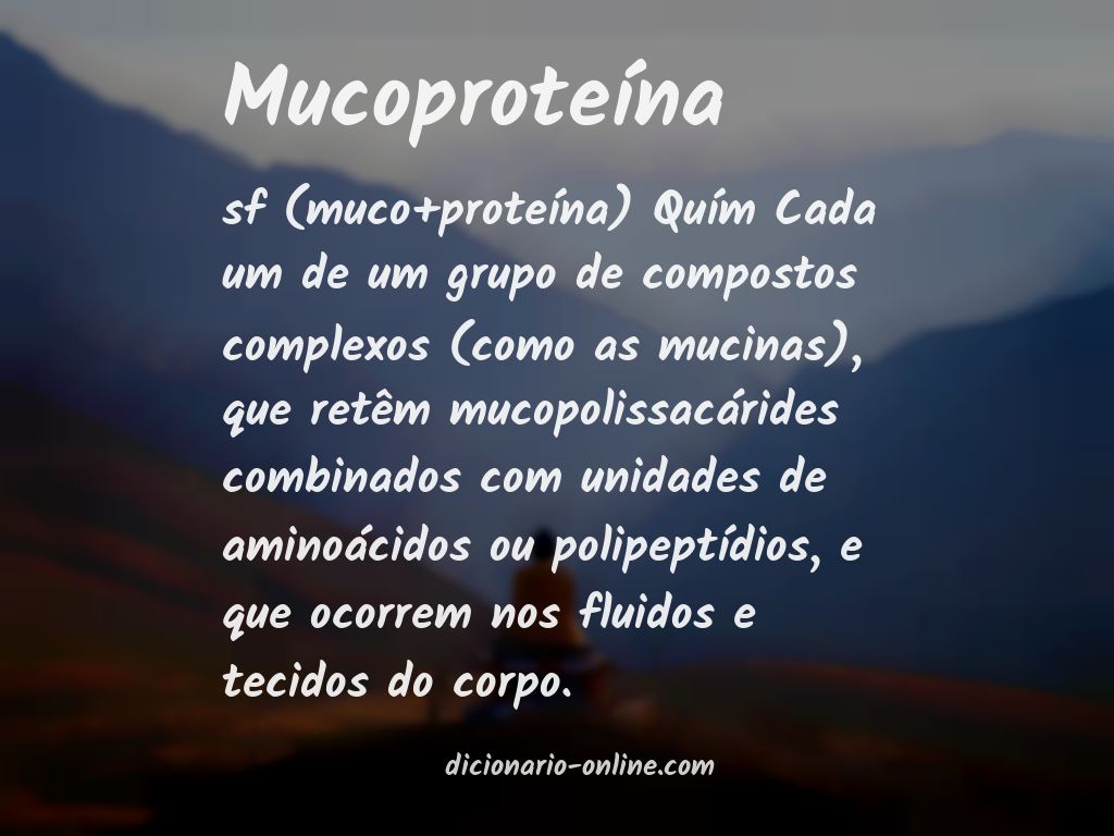 Significado de mucoproteína