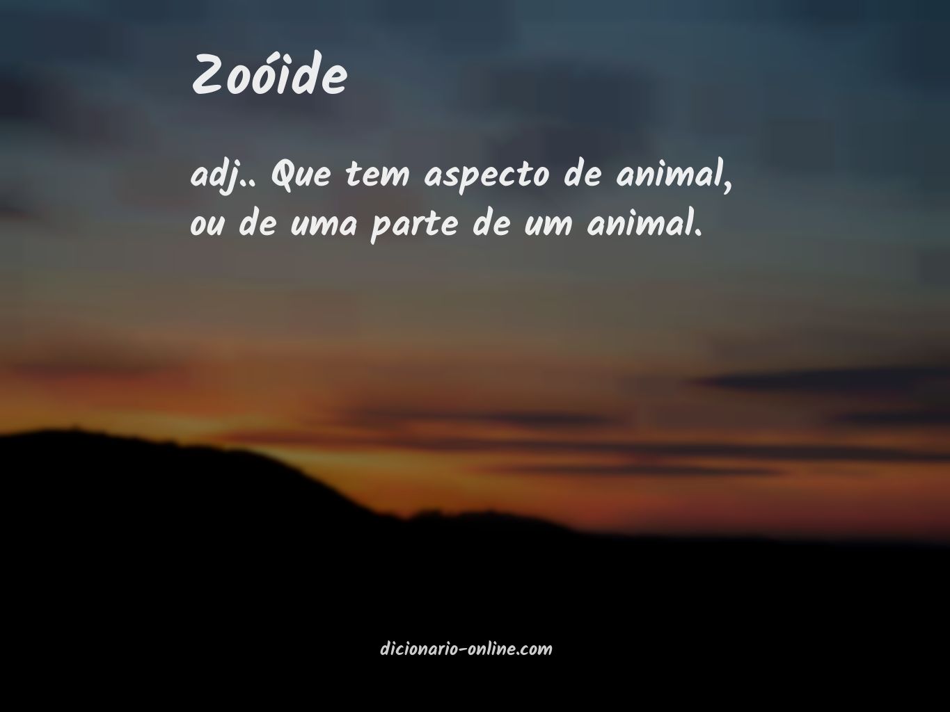 Significado de zoóide