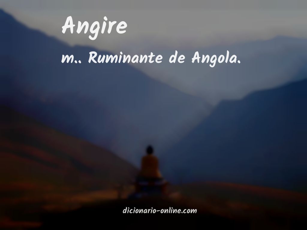 Significado de angire