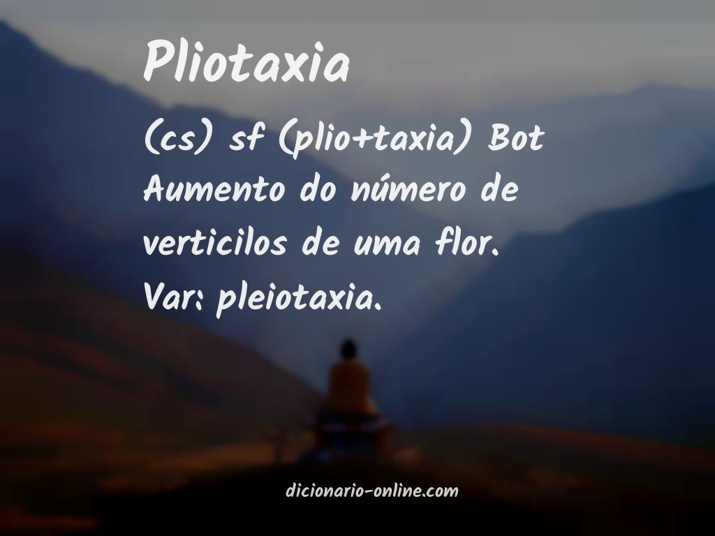 Significado de pliotaxia