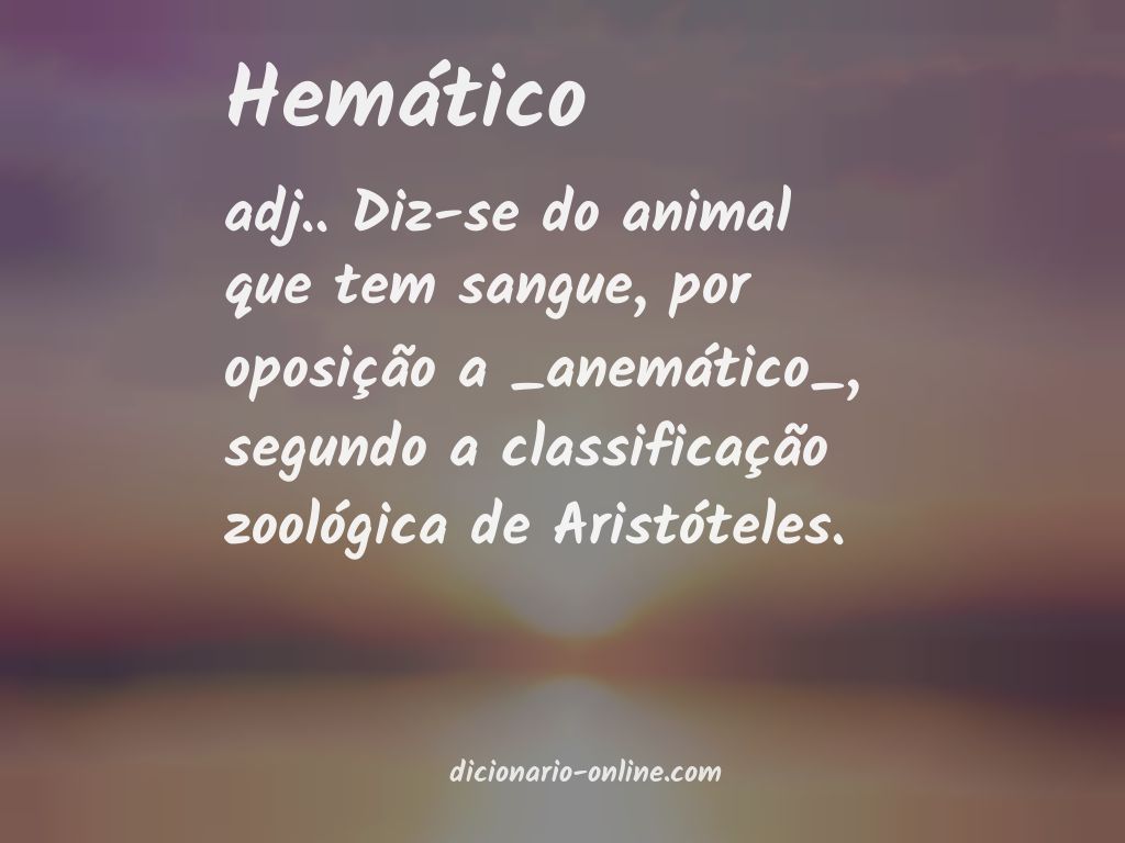 Significado de hemático