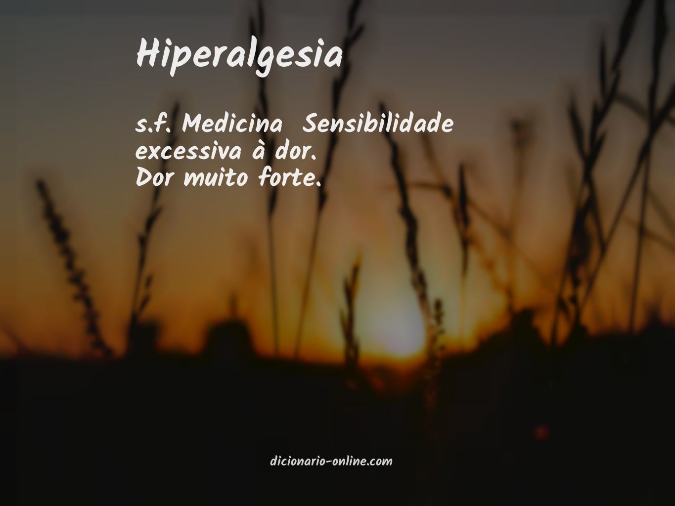 Significado de hiperalgesia
