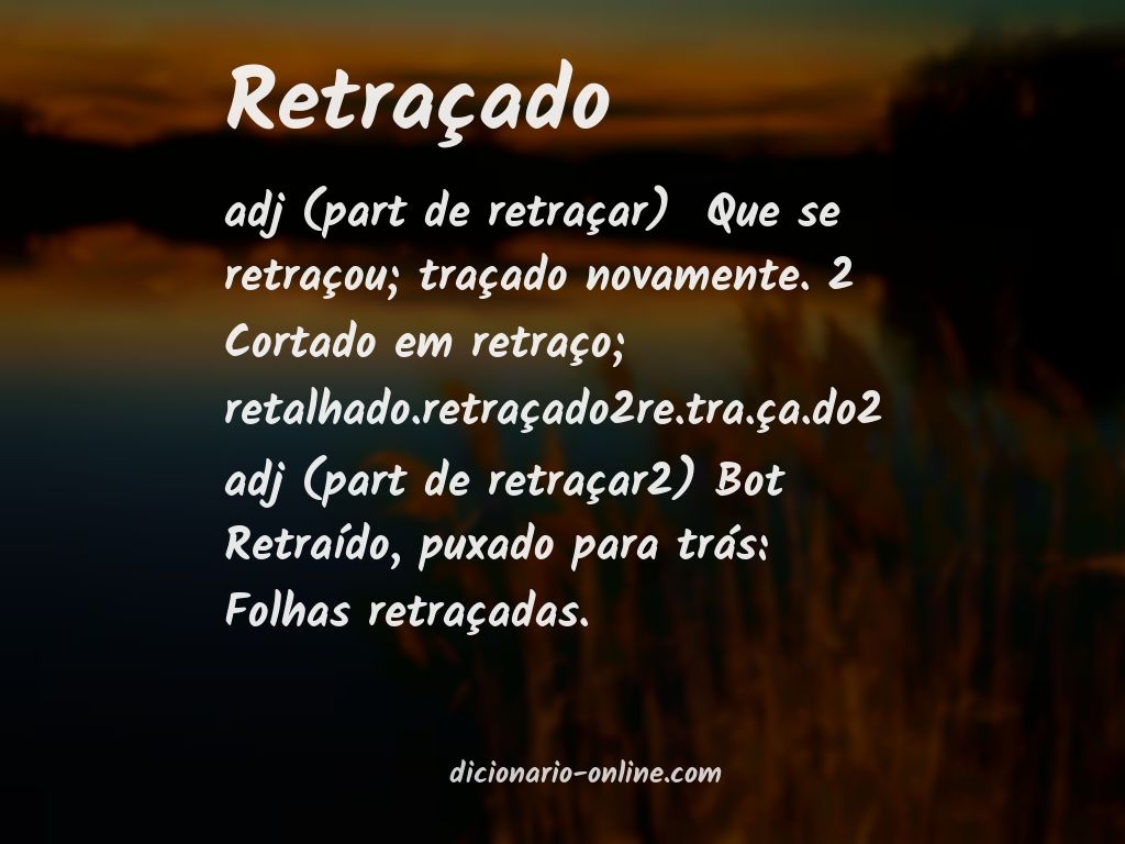 Significado de retraçado