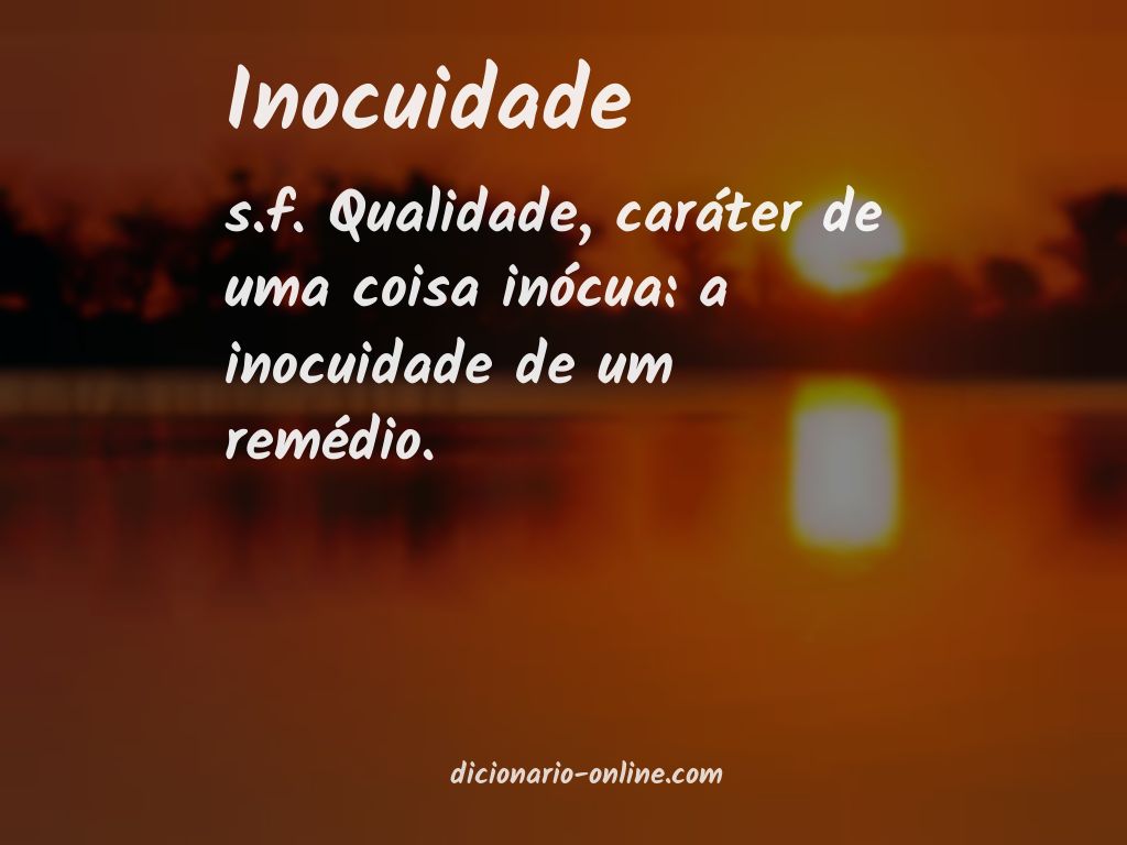 Significado de inocuidade