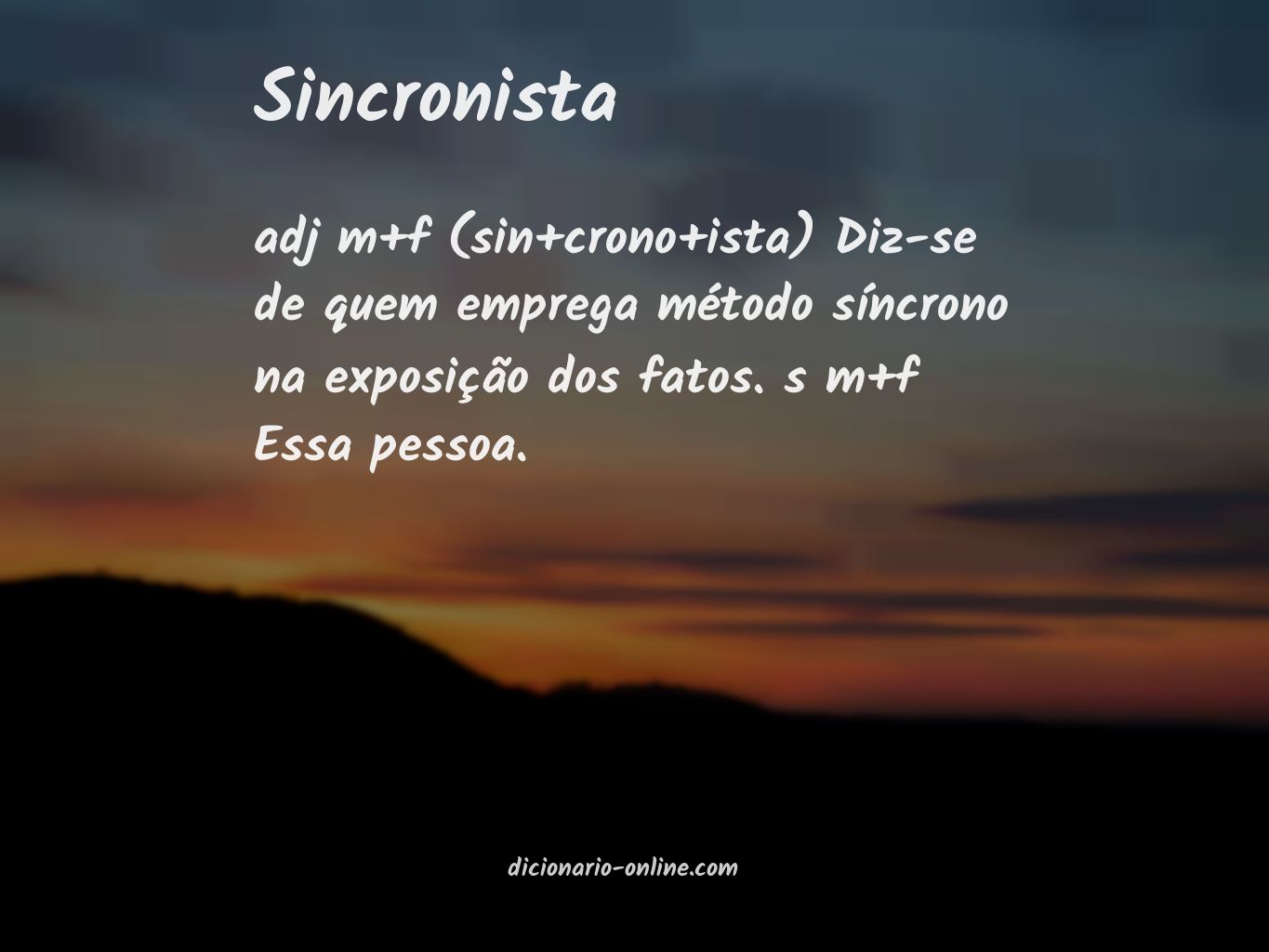 Significado de sincronista