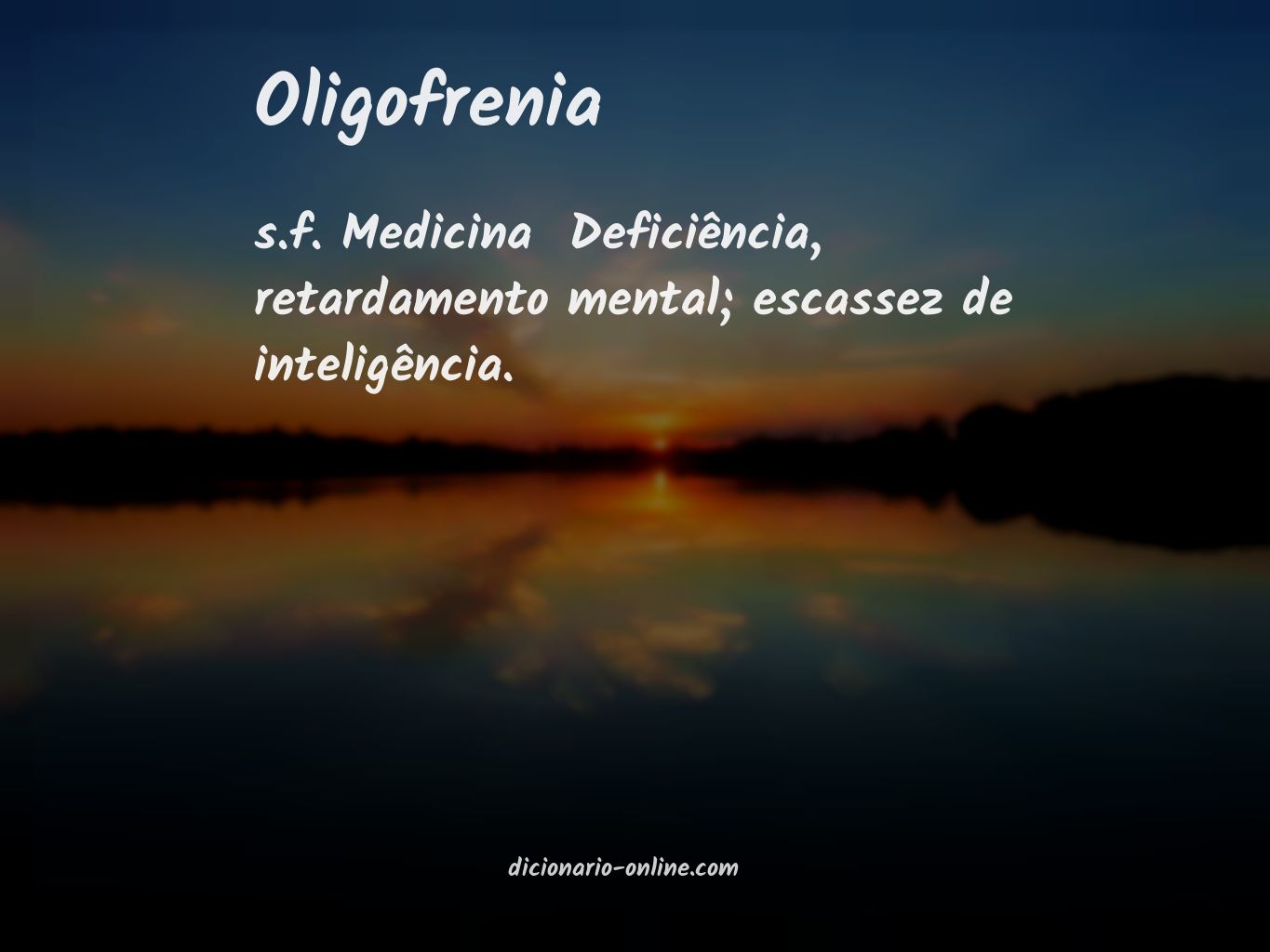 Significado de oligofrenia