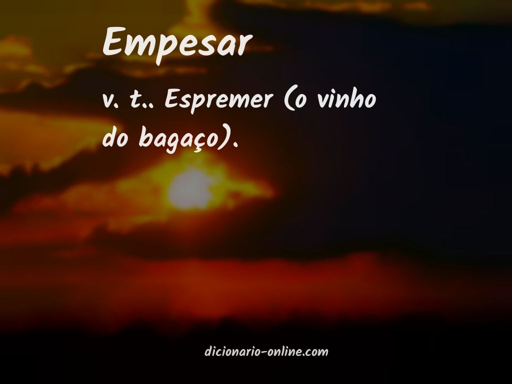 Significado de empesar