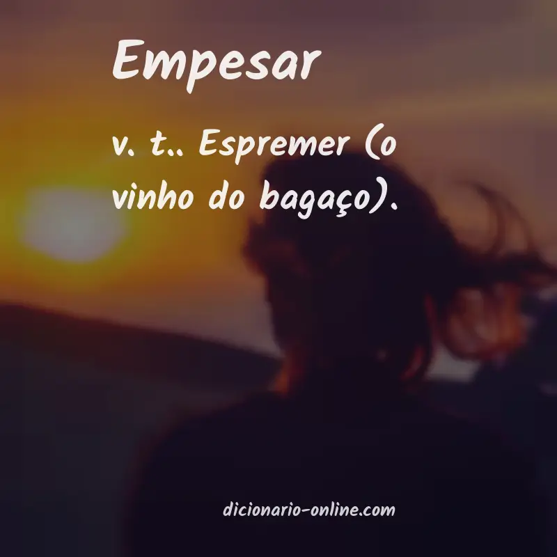 Significado de empesar