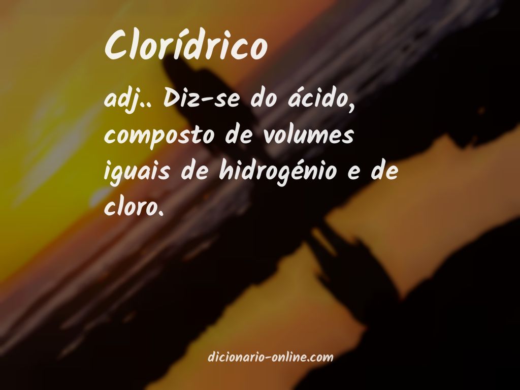 Significado de clorídrico