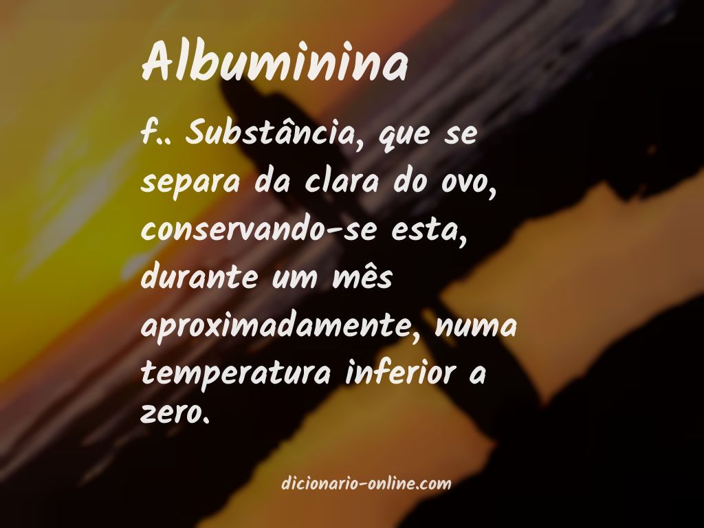 Significado de albuminina