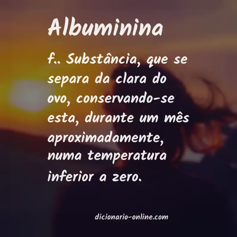 Significado de albuminina