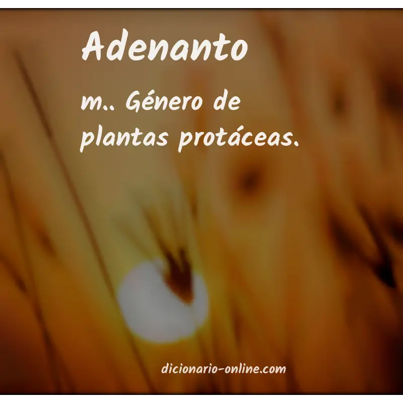 Significado de adenanto
