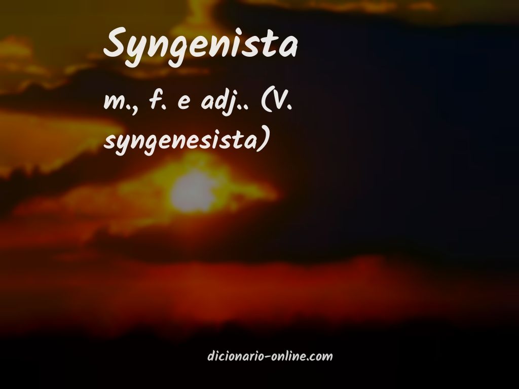 Significado de syngenista