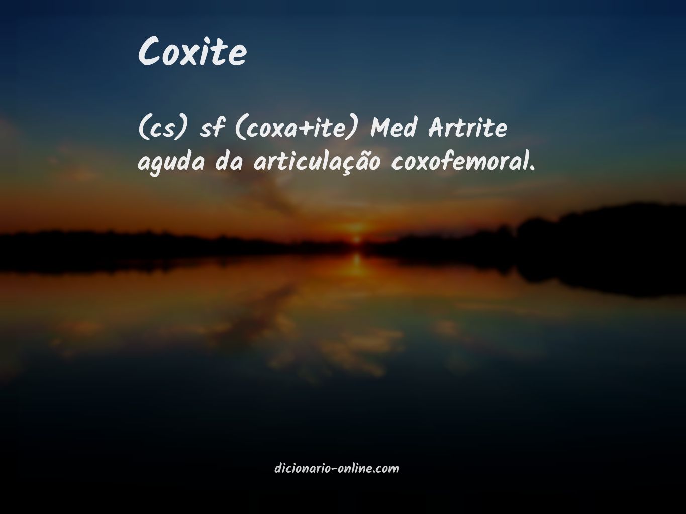 Significado de coxite