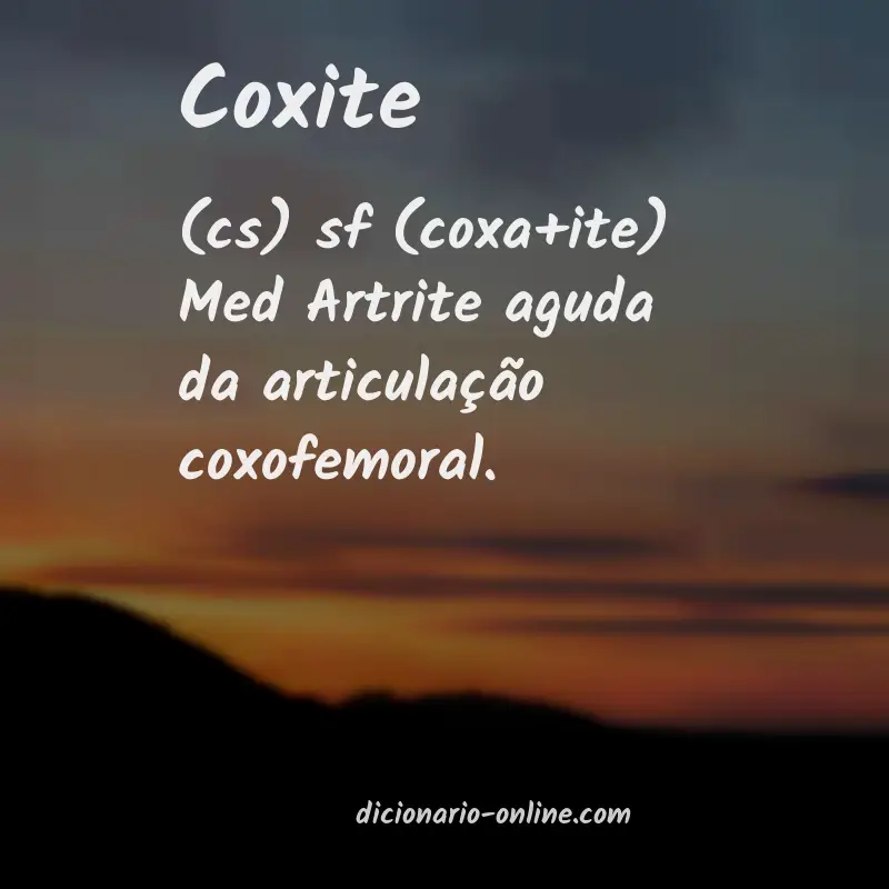 Significado de coxite