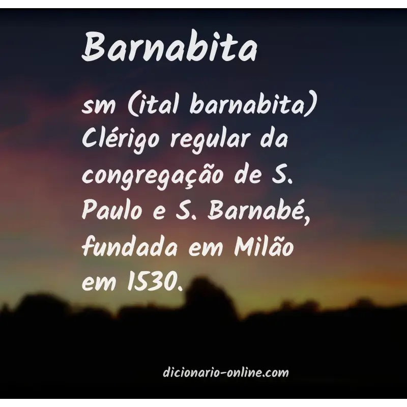 Significado de barnabita