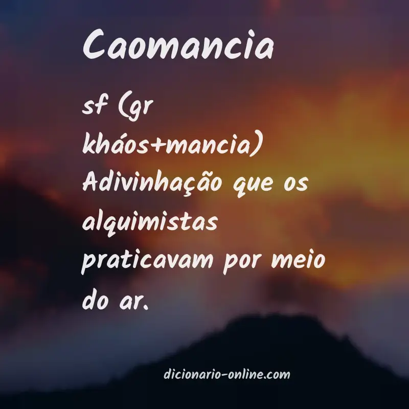 Significado de caomancia