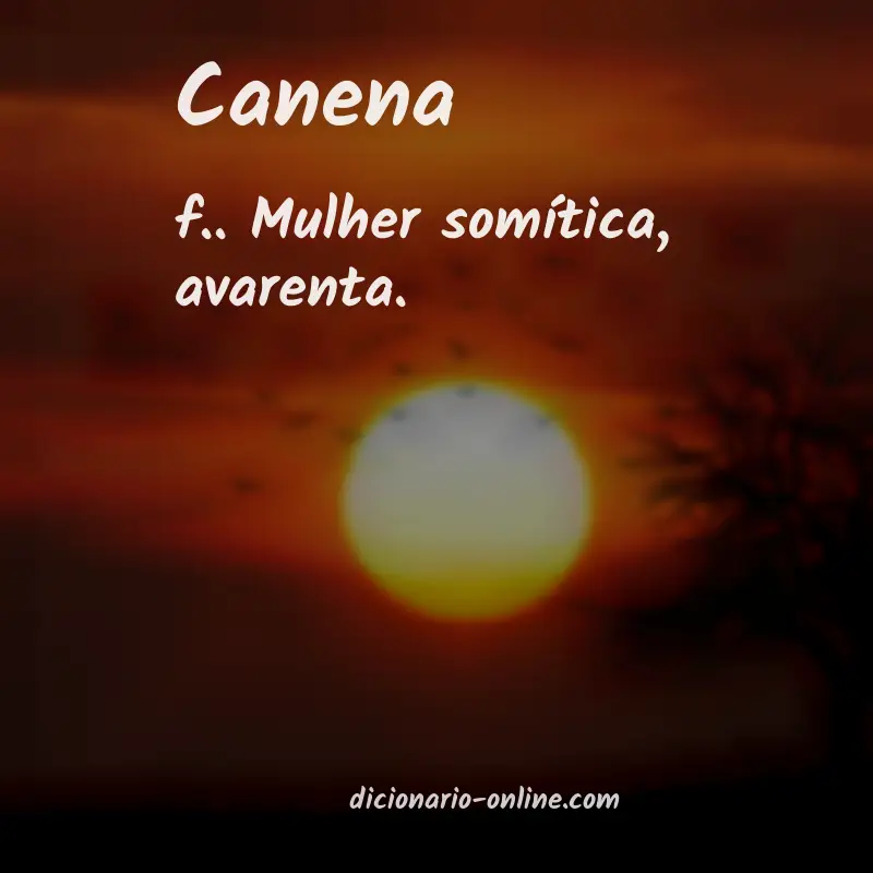 Significado de canena