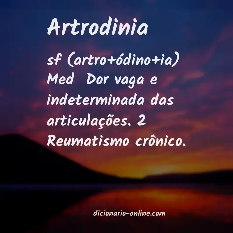 Significado de artrodinia