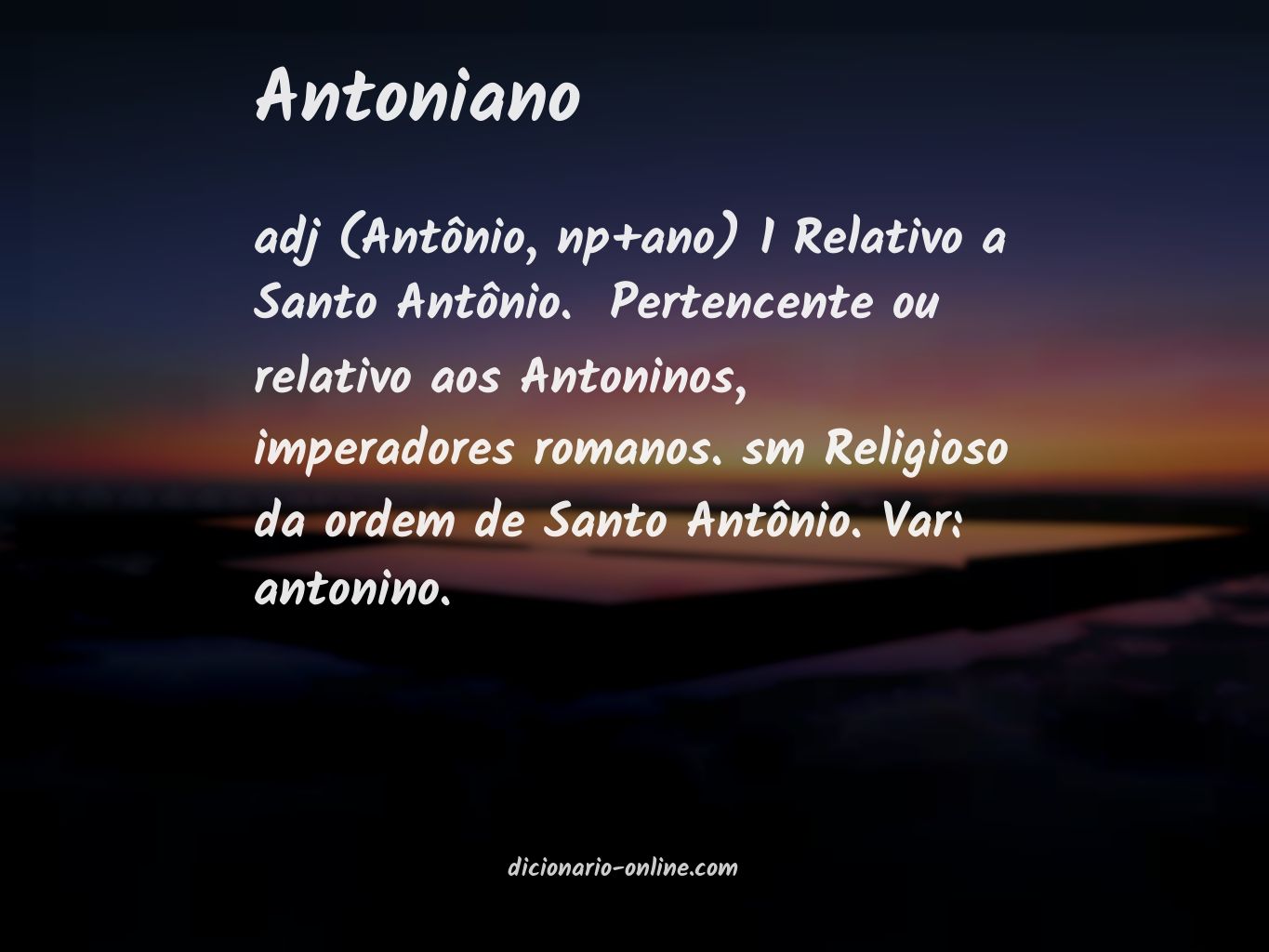 Significado de antoniano